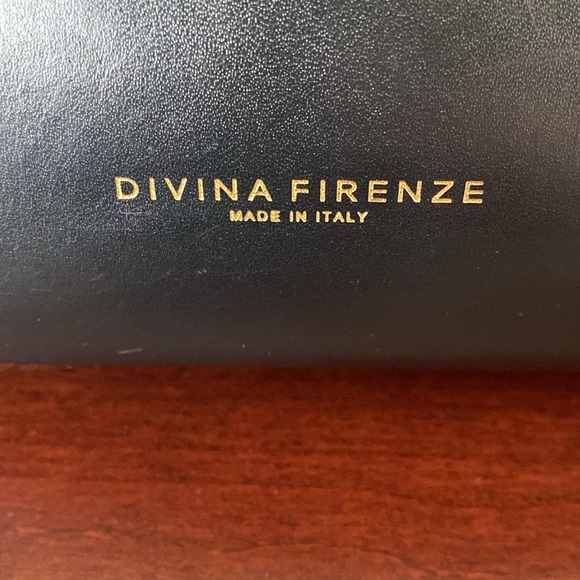 DIVINA FIRENZE TAMARA 🖤BLACK🖤 GENUINE LEATHER SHOULDER BAG 🌟EUC🌟 - Picture 4 of 16